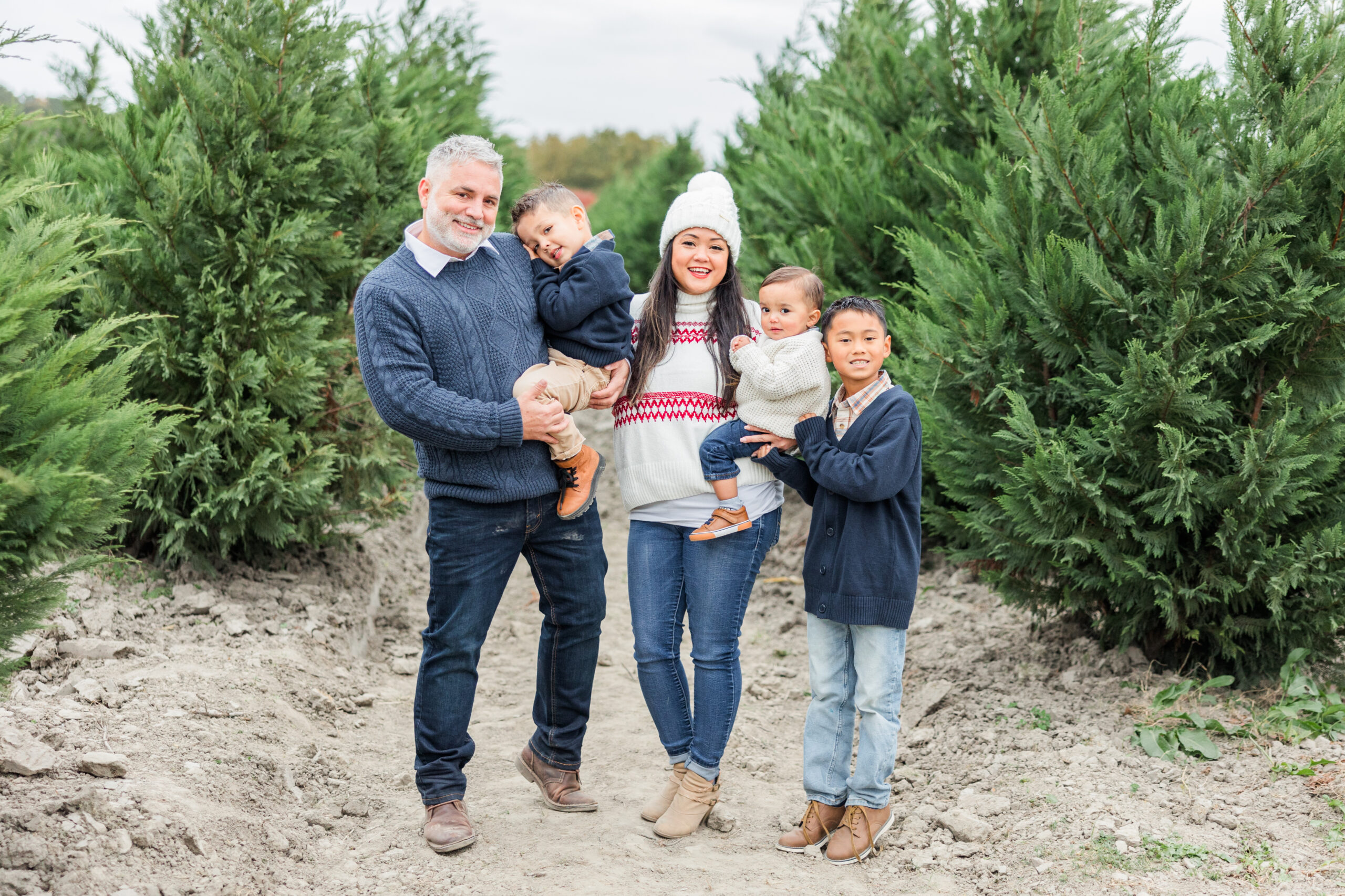 Filippino Family at the Historic Greenbrier Christmas Tree Farm